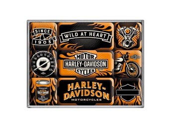 Harley Davidson HD - Magneter - 9 st. små trevliga