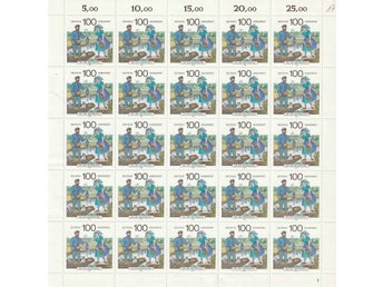 Tyskland-Bundespost 1991, Frimärksdagen - Frimärksark med 25 frimärken [Nr. Mic