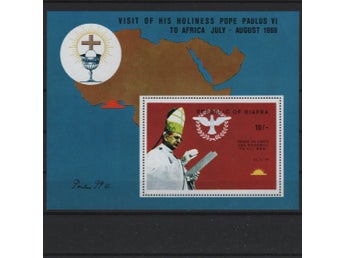 Biafra 1969 Påvens besök i Afrika 1v i block