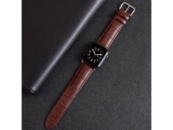 WATCH ARMBAND/ KLASSISK LÄDERARMBAND MED KROKODILMÖNSTER