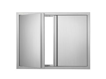 BBQ Access Door, 787x609 mm Double Outdoor Kitchen Door, Stainless Steel Flush
