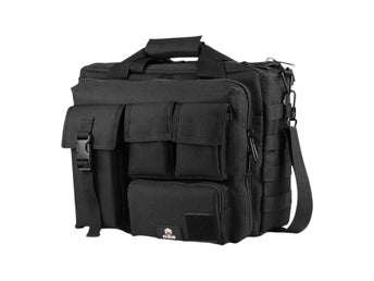 NY GES 15,6 tum laptopväska multifunktion taktisk nylon laptop svart datorväsk