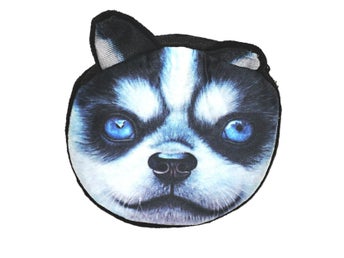 Hund - Siberian Husky - Stor börs - Portmonnä - Miniväska