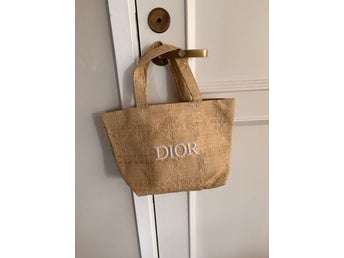 Dior tote i beige papper och polyester