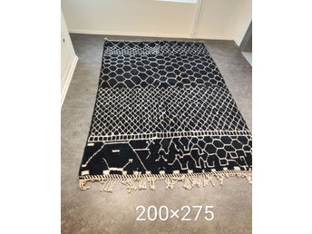 Helt ny unik mästerverk äkta Berber ull Matta 200x275 cm