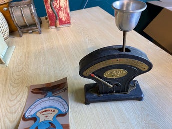 Antik tysk brevvåg ”Rictus” (D.R.P. Patent) – Gjutjärn & mässing, 1920/30-tal