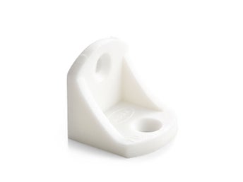 Möbelvinkel vit plast 4-pack