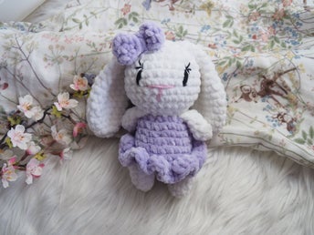 Virkat gosedjur, kanin amigurumi baby