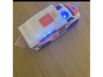 Ambulans leksaksbil med ljus och ljud