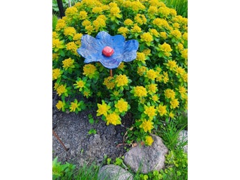 Trädgårdsdekoration, keramikblomma