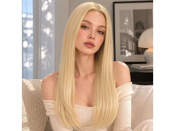 Ny Halloween fest maskerad wig hår blond guld sexig vit lång peruk
