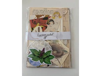 Papperspaket 06- till scrapbooking/ junk journal - blandat material
