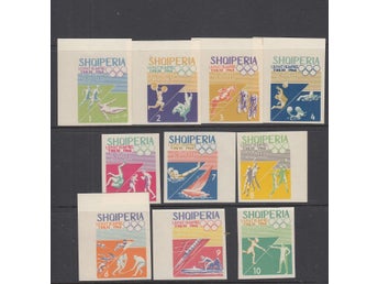 Albanien, Mi 870-79, OS Tokyo 1964, tyngdlyftning, brottning, cykel mfl, xx