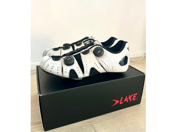 Lake CX241 Road Cycling Shoes EU 43.5 US 10.5 Carbon Sole Dual BOA White