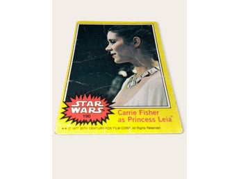 Star Wars samlarkort - Carrie Fisher som Princess Leia