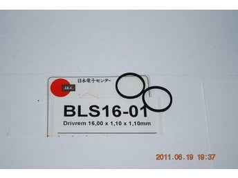 BLS16-01 Drivrem kantig diameter 16,0mm 2 stycken