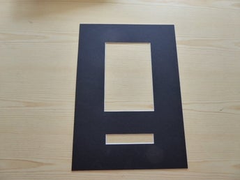 Oanvänt A4 passepartout till exempel för autograf och fotografi