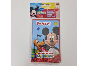 Disney Mickey Mouse Clubhouse 6 Invitation Cards + Envelopes Sealed
