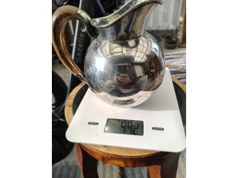 • Dansk Silverkanna 830S – Handgjord (Haandarbejde) 442g – Vintage