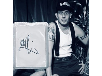 Dogge Doggelito autograf indexkort med bilddokumentation The Latin Kings