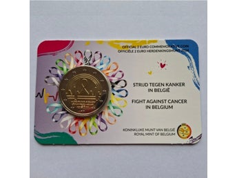Belgien 2 euro 2024 Kampen mot cancer [coincard]