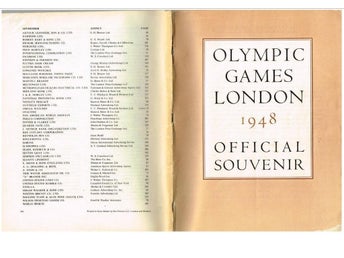 OLYMPISKA SPELEN 1948: OLYMPIC GAMES LONDON 1948 OFFICIAL SOUVENIR