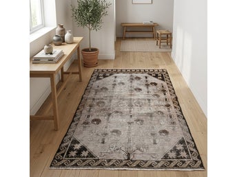Unik Vintage Orientalisk Matta 161x98 cm – Mörkbrun &