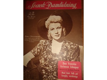 Svensk Dam nr51 1943 Jul, Irma Christenson omslaget, Prins Eugen, Gerda Wrede