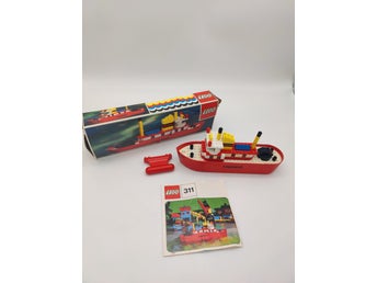 Vintage LEGO Legoland Skepp Set 311 (100% Monterat, Låda & Manual)