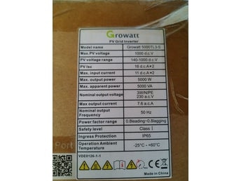 Ny Growatt 5000TL3-S PV Inverter