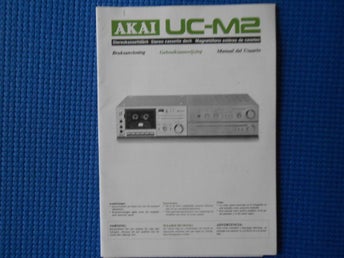 Bruksanvisning Akai UC-M2 Stereokassettdäck