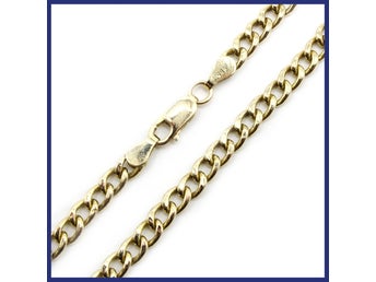 Armband, 14K guld, pansarlänk (vikt 4,79g, längd 21,5cm)