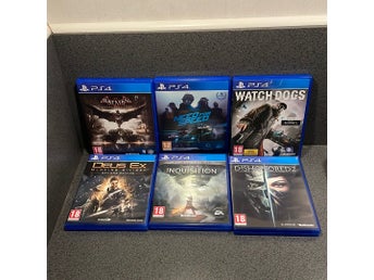6 stycken PlayStation 4-spel
