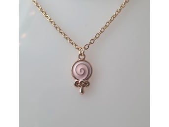 Halsband med rosa klubba (45 cm lång kedja)