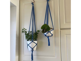 Blåa Amplar för blomkrukor 2 st (13-15 cm)