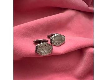 Vintage manschettknappar, stål