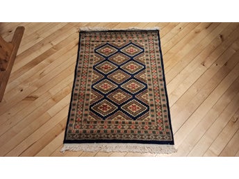 Pakistan 2-ply matta – Äkta klassisk handknuten matta 66 × 92 cm