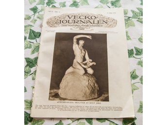 Vecko-Journalen Maj 1919 nr22 Strömkarlen pyssel DIY tidningssidor vintage antik