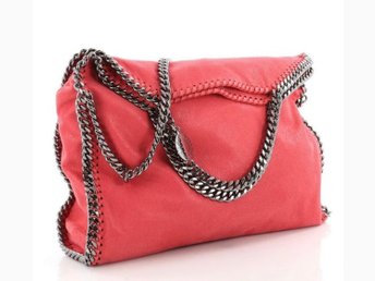 Stella McCartney Falabella Fold over bag Shaggy Deer röd Stella McCartney Falabella Fold over bag Shaggy Deer röd