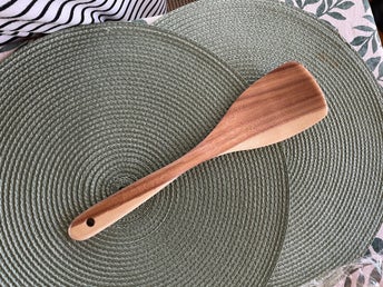 NY FIN STEKSPADE ,TEAKTRÄ FRÅN GDDGCUO UPPHÄNGNINGSHÅL 32 CM LÅNG