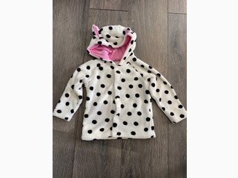 Lindex Fleecejacka med svarta prickar stl 8692 (417981260 Ljusgrön fleecejacka med tigrar | Lindex