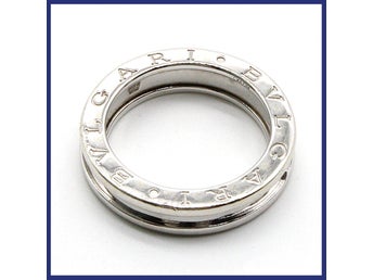 BVLGARI, Ring 18K Vitguld (Storlek: 53/17 mm, Vikt: 6,2g)