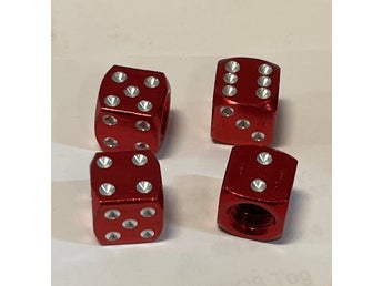 Ventilhattar röda tärningar (Set of 4)