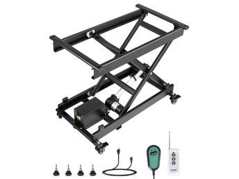 Elektriskt lyftbord 71 cm 150 kg med hjul och saxbord