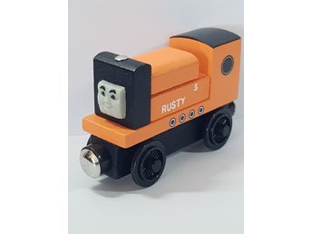 Thomas the tank engine modell tåg av trä Rusty