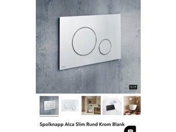 Spolknapp Alca Slim Rund Krom Blank