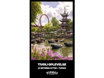 Tivoli-upplevelse i Köpenhamn – 2 entrébiljetter och 2 åkband