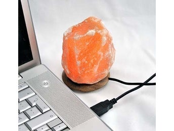 USB saltkristallampa datorlampa rening