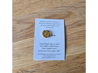 Första Majblomma 1:a Maj 2018 Pin Pins Oanvänd