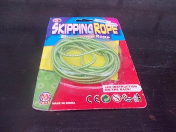 Elastiskt hopprep/twist i grönt 3 m långt